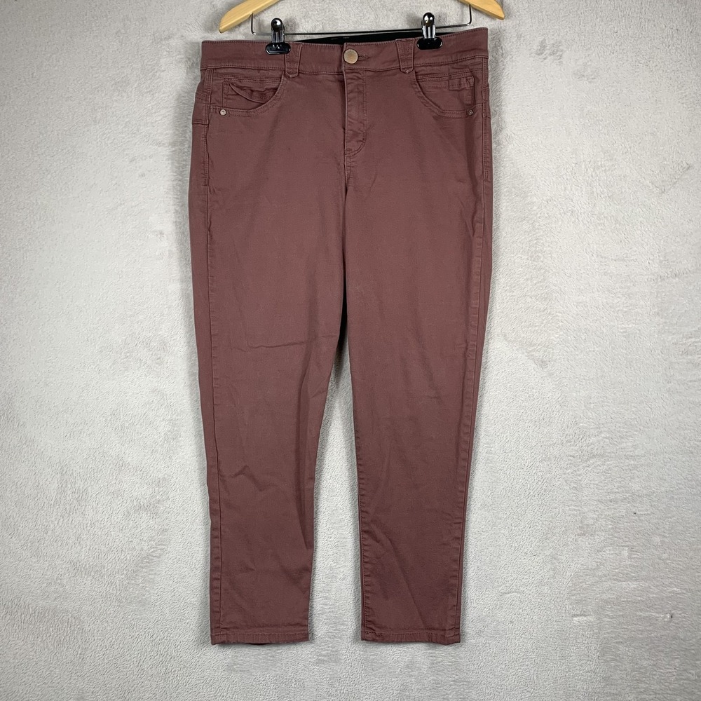 Democracy Pants Womens 14 Maroon Ab Solution Stretch Twill Skinny Jegging
